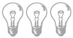 3 old fashioned ligh tbulbs